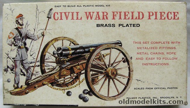 Palmer 1/24 Civil War Field Piece - Brass Plated, 28-100 plastic model kit
